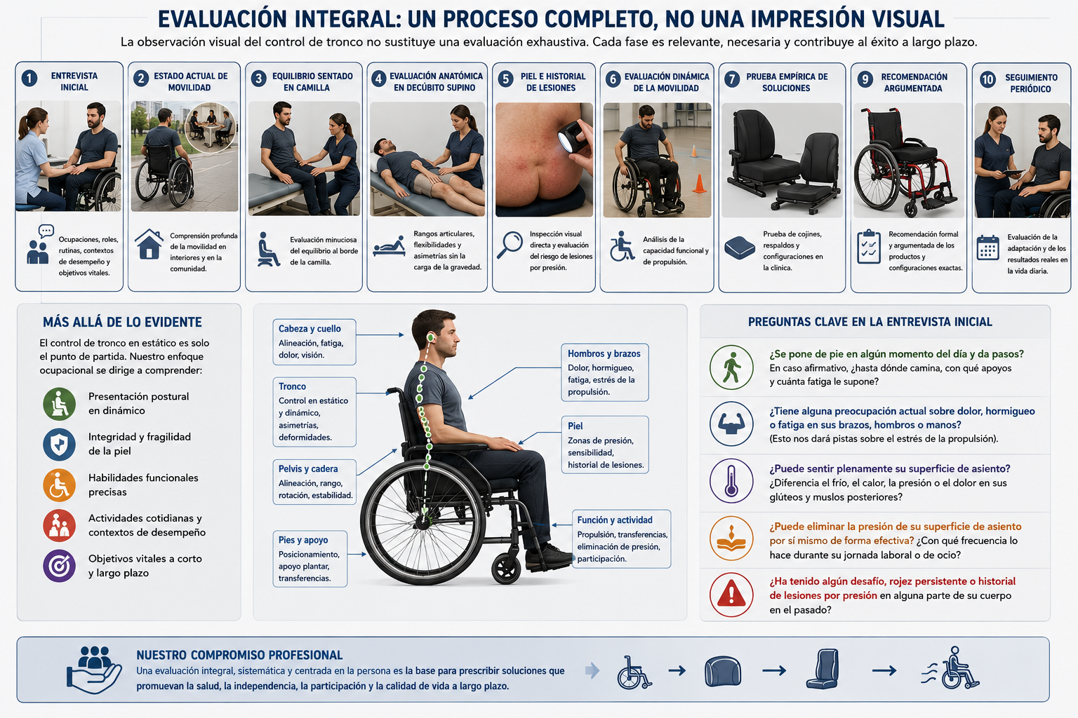 Esquema biomecánico de puntos de control postural